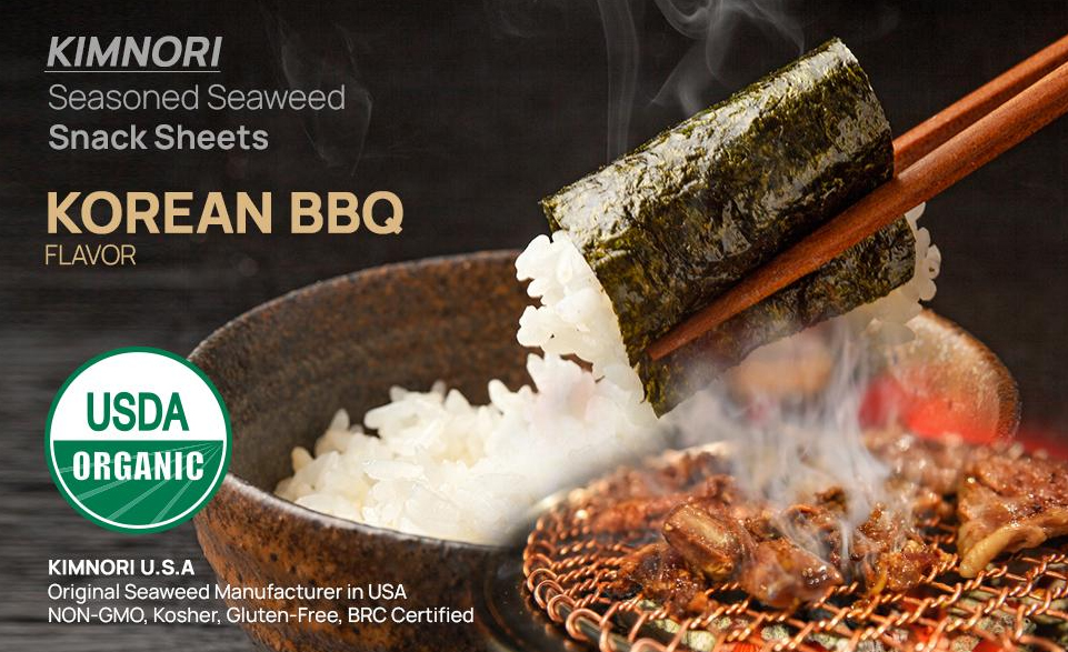 roasted seaweeds korean bbq 12 packs - with rice
