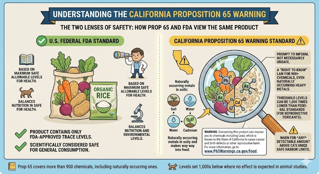 An Infographic of explaning the California Prop 65